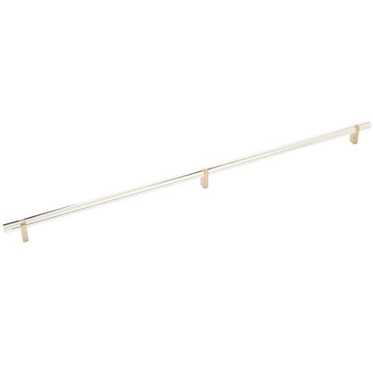 Emtek - Select Bar Cabinet Pull 24 Inch C-C, Rectangular Bar Stem, Smooth Bar