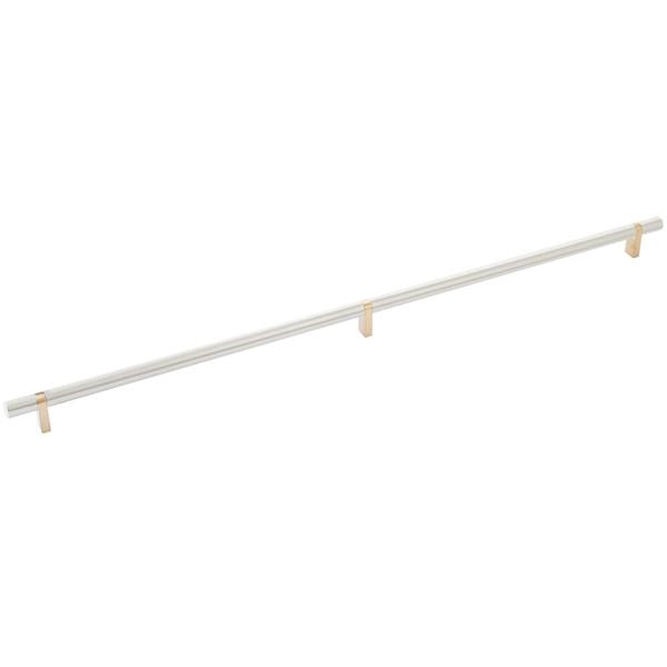 Emtek - Select Bar Cabinet Pull 24 Inch C-C, Rectangular Bar Stem, Smooth Bar
