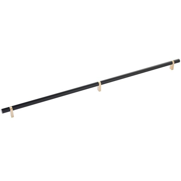 Emtek - Select Bar Cabinet Pull 24 Inch C-C, Rectangular Bar Stem, Smooth Bar
