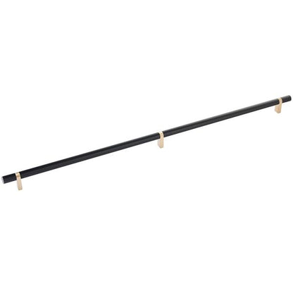 Emtek - Select Bar Cabinet Pull 24 Inch C-C, Rectangular Bar Stem, Smooth Bar