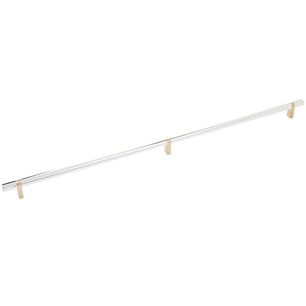 Emtek - Select Bar Cabinet Pull 24 Inch C-C, Rectangular Bar Stem, Smooth Bar