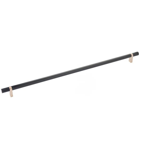 Emtek - Select Bar Cabinet Pull 18 Inch C-C, Rectangular Bar Stem, Knurled Bar