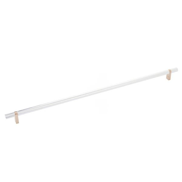 Emtek - Select Bar Cabinet Pull 18 Inch C-C, Rectangular Bar Stem, Knurled Bar