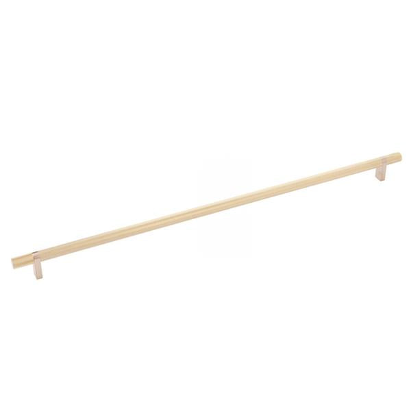 Emtek - Select Bar Cabinet Pull 18 Inch C-C, Rectangular Bar Stem, Knurled Bar