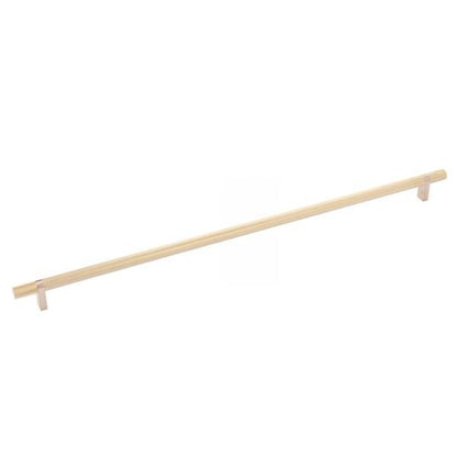 Emtek - Select Bar Cabinet Pull 18 Inch C-C, Rectangular Bar Stem, Knurled Bar