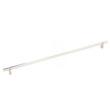 Emtek - Select Bar Cabinet Pull 18 Inch C-C, Rectangular Bar Stem, Smooth Bar