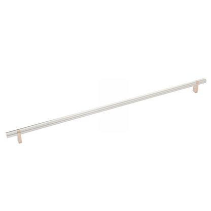 Emtek - Select Bar Cabinet Pull 18 Inch C-C, Rectangular Bar Stem, Smooth Bar