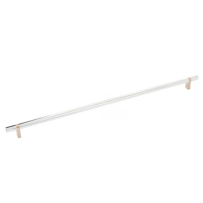 Emtek - Select Bar Cabinet Pull 18 Inch C-C, Rectangular Bar Stem, Smooth Bar