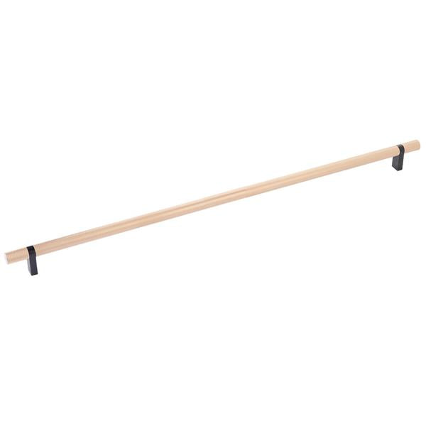Emtek - Select Bar Cabinet Pull 18 Inch C-C, Rectangular Bar Stem, Knurled Bar