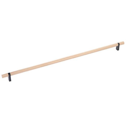 Emtek - Select Bar Cabinet Pull 18 Inch C-C, Rectangular Bar Stem, Knurled Bar