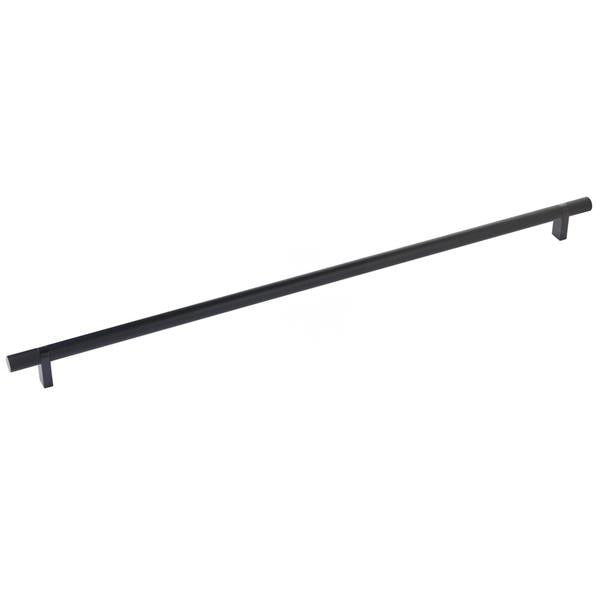 Emtek - Select Bar Cabinet Pull 18 Inch C-C, Rectangular Bar Stem, Knurled Bar