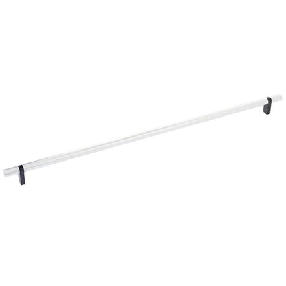 Emtek - Select Bar Cabinet Pull 18 Inch C-C, Rectangular Bar Stem, Knurled Bar