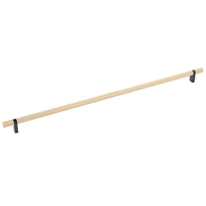 Emtek - Select Bar Cabinet Pull 18 Inch C-C, Rectangular Bar Stem, Knurled Bar
