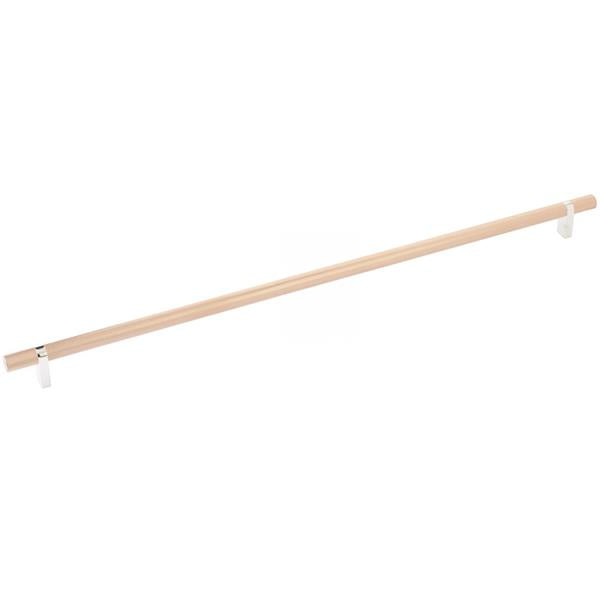 Emtek - Select Bar Cabinet Pull 18 Inch C-C, Rectangular Bar Stem, Knurled Bar
