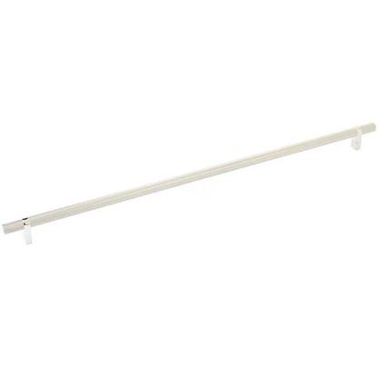 Emtek - Select Bar Cabinet Pull 18 Inch C-C, Rectangular Bar Stem, Knurled Bar