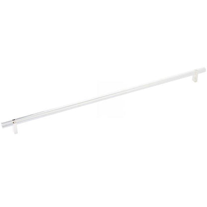 Emtek - Select Bar Cabinet Pull 18 Inch C-C, Rectangular Bar Stem, Knurled Bar