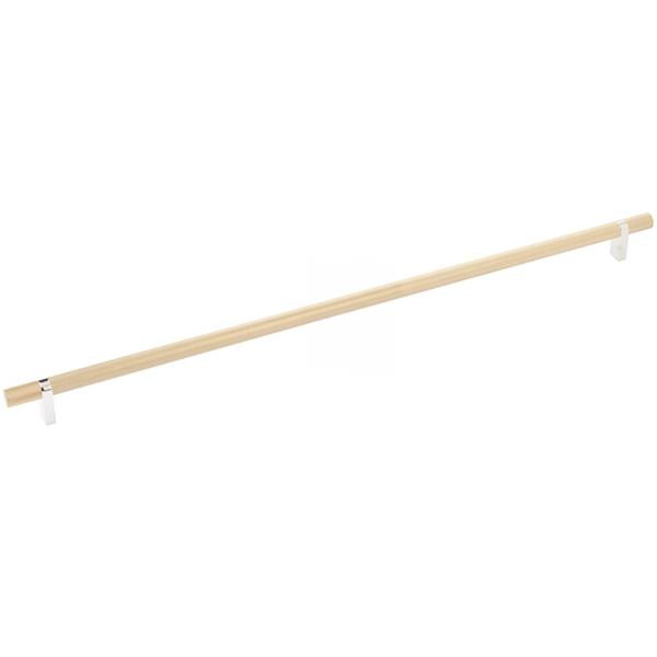 Emtek - Select Bar Cabinet Pull 18 Inch C-C, Rectangular Bar Stem, Knurled Bar