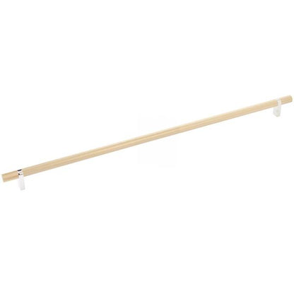 Emtek - Select Bar Cabinet Pull 18 Inch C-C, Rectangular Bar Stem, Knurled Bar