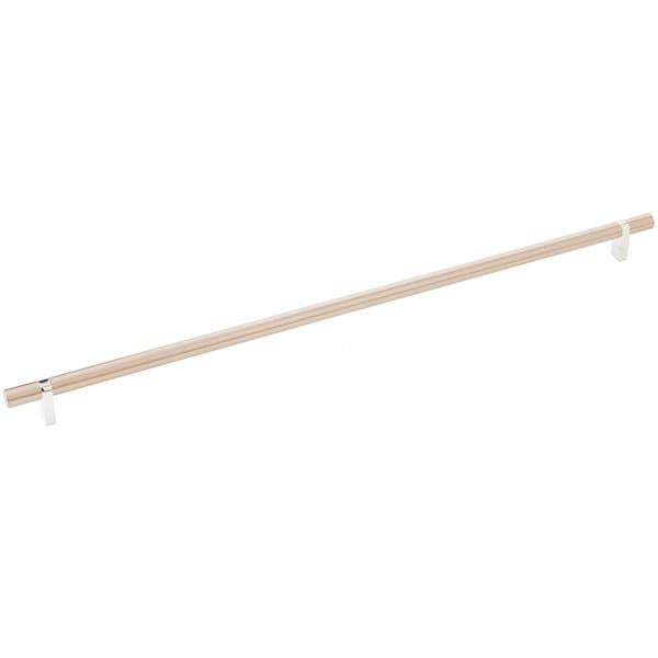 Emtek - Select Bar Cabinet Pull 18 Inch C-C, Rectangular Bar Stem, Smooth Bar