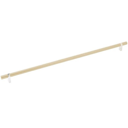 Emtek - Select Bar Cabinet Pull 18 Inch C-C, Rectangular Bar Stem, Smooth Bar