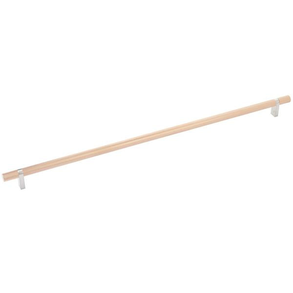 Emtek - Select Bar Cabinet Pull 18 Inch C-C, Rectangular Bar Stem, Knurled Bar