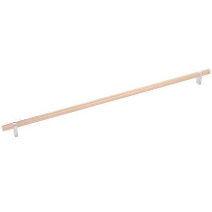 Emtek - Select Bar Cabinet Pull 18 Inch C-C, Rectangular Bar Stem, Knurled Bar