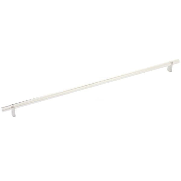 Emtek - Select Bar Cabinet Pull 18 Inch C-C, Rectangular Bar Stem, Knurled Bar