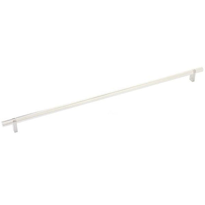 Emtek - Select Bar Cabinet Pull 18 Inch C-C, Rectangular Bar Stem, Knurled Bar