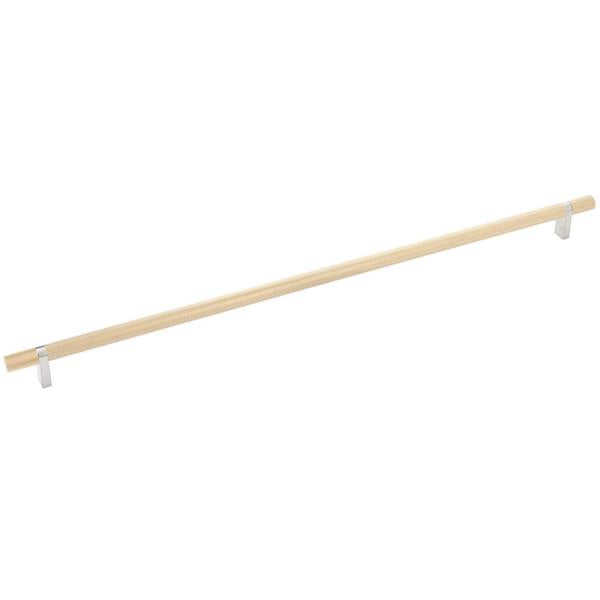 Emtek - Select Bar Cabinet Pull 18 Inch C-C, Rectangular Bar Stem, Knurled Bar