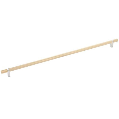 Emtek - Select Bar Cabinet Pull 18 Inch C-C, Rectangular Bar Stem, Knurled Bar