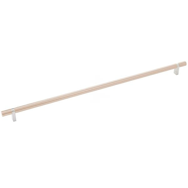 Emtek - Select Bar Cabinet Pull 18 Inch C-C, Rectangular Bar Stem, Smooth Bar
