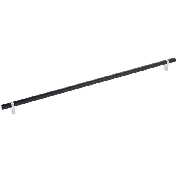 Emtek - Select Bar Cabinet Pull 18 Inch C-C, Rectangular Bar Stem, Smooth Bar