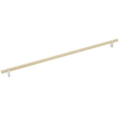 Emtek - Select Bar Cabinet Pull 18 Inch C-C, Rectangular Bar Stem, Smooth Bar