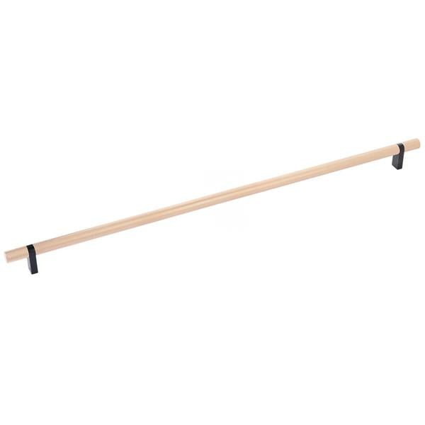 Emtek - Select Bar Cabinet Pull 18 Inch C-C, Rectangular Bar Stem, Knurled Bar