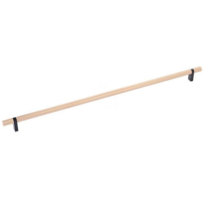Emtek - Select Bar Cabinet Pull 18 Inch C-C, Rectangular Bar Stem, Knurled Bar