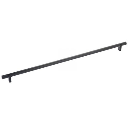 Emtek - Select Bar Cabinet Pull 18 Inch C-C, Rectangular Bar Stem, Knurled Bar