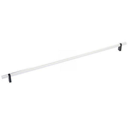 Emtek - Select Bar Cabinet Pull 18 Inch C-C, Rectangular Bar Stem, Knurled Bar