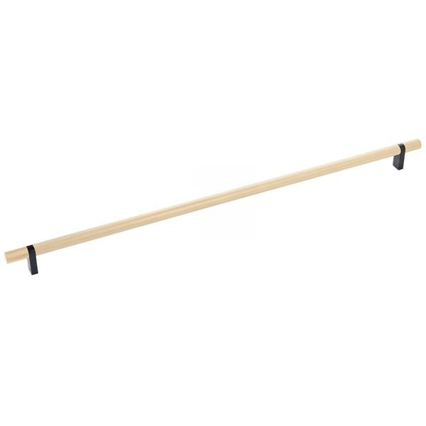Emtek - Select Bar Cabinet Pull 18 Inch C-C, Rectangular Bar Stem, Knurled Bar