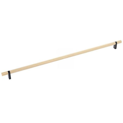 Emtek - Select Bar Cabinet Pull 18 Inch C-C, Rectangular Bar Stem, Knurled Bar