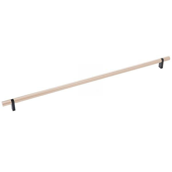 Emtek - Select Bar Cabinet Pull 18 Inch C-C, Rectangular Bar Stem, Smooth Bar