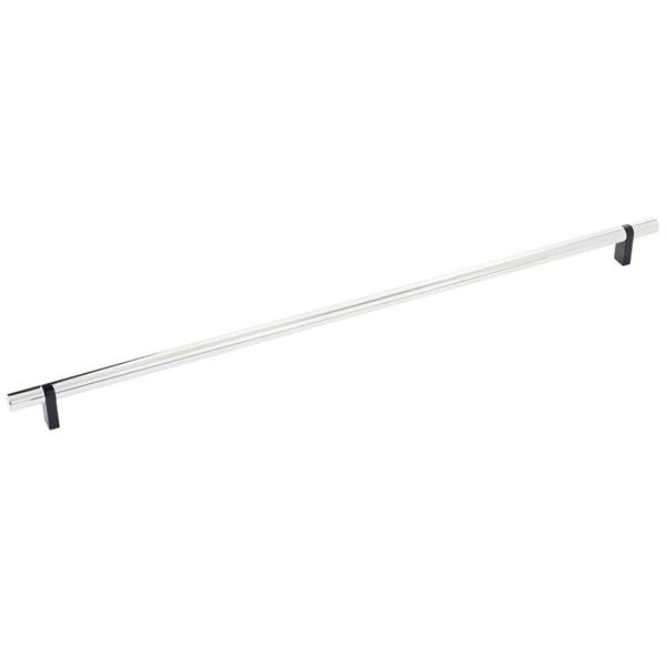 Emtek - Select Bar Cabinet Pull 18 Inch C-C, Rectangular Bar Stem, Smooth Bar