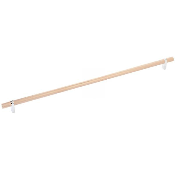 Emtek - Select Bar Cabinet Pull 18 Inch C-C, Rectangular Bar Stem, Knurled Bar