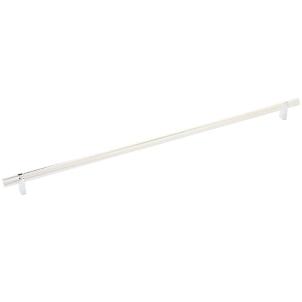 Emtek - Select Bar Cabinet Pull 18 Inch C-C, Rectangular Bar Stem, Knurled Bar
