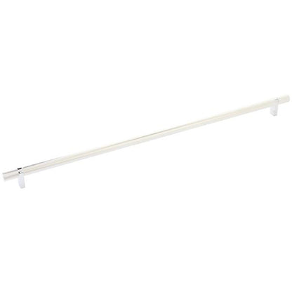 Emtek - Select Bar Cabinet Pull 18 Inch C-C, Rectangular Bar Stem, Knurled Bar