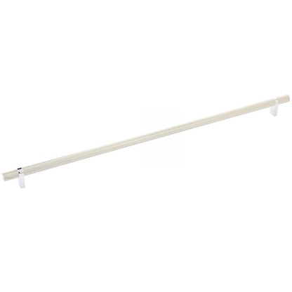 Emtek - Select Bar Cabinet Pull 18 Inch C-C, Rectangular Bar Stem, Knurled Bar