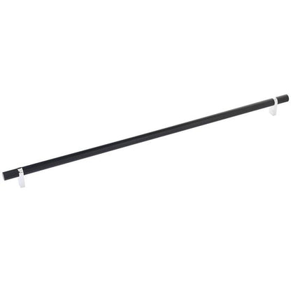Emtek - Select Bar Cabinet Pull 18 Inch C-C, Rectangular Bar Stem, Knurled Bar