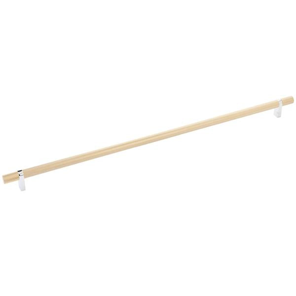 Emtek - Select Bar Cabinet Pull 18 Inch C-C, Rectangular Bar Stem, Knurled Bar