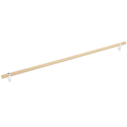 Emtek - Select Bar Cabinet Pull 18 Inch C-C, Rectangular Bar Stem, Knurled Bar