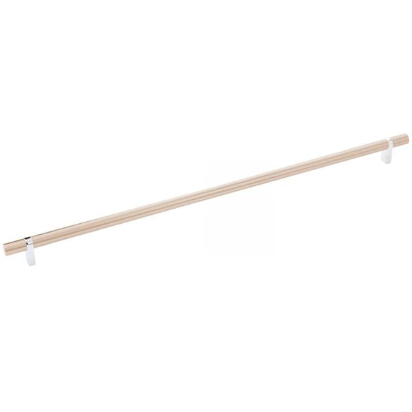 Emtek - Select Bar Cabinet Pull 18 Inch C-C, Rectangular Bar Stem, Smooth Bar