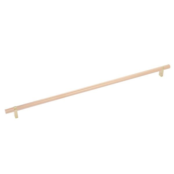 Emtek - Select Bar Cabinet Pull 18 Inch C-C, Rectangular Bar Stem, Knurled Bar
